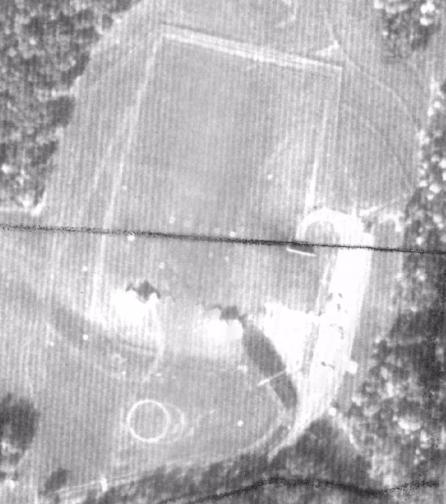 Aerial photograph of the AT&T Chatham site on Big Hole Road, Pittsboro NC, 1979
